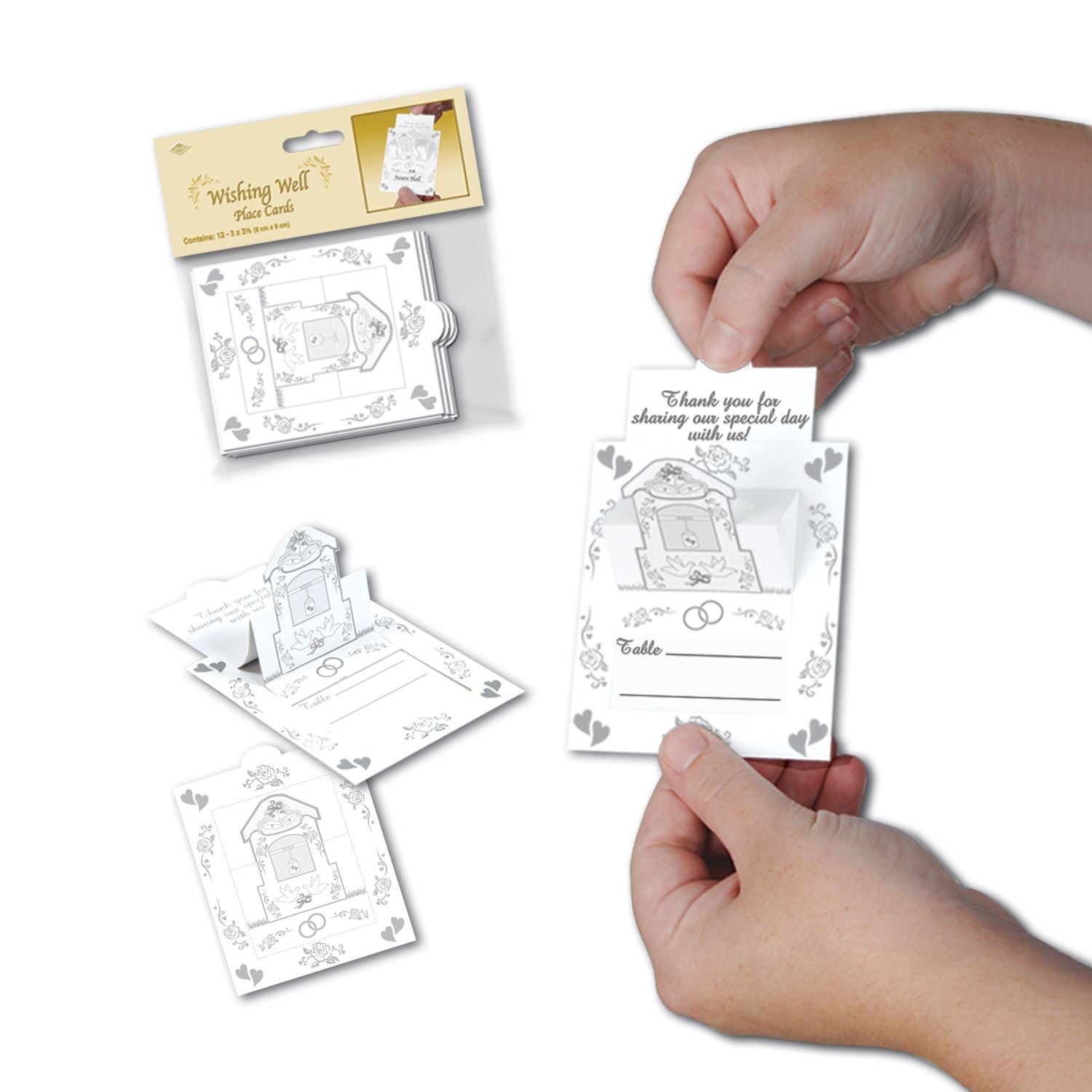 Beistle Wishing Well Place Cards - Wedding | Party Supply | Decoration