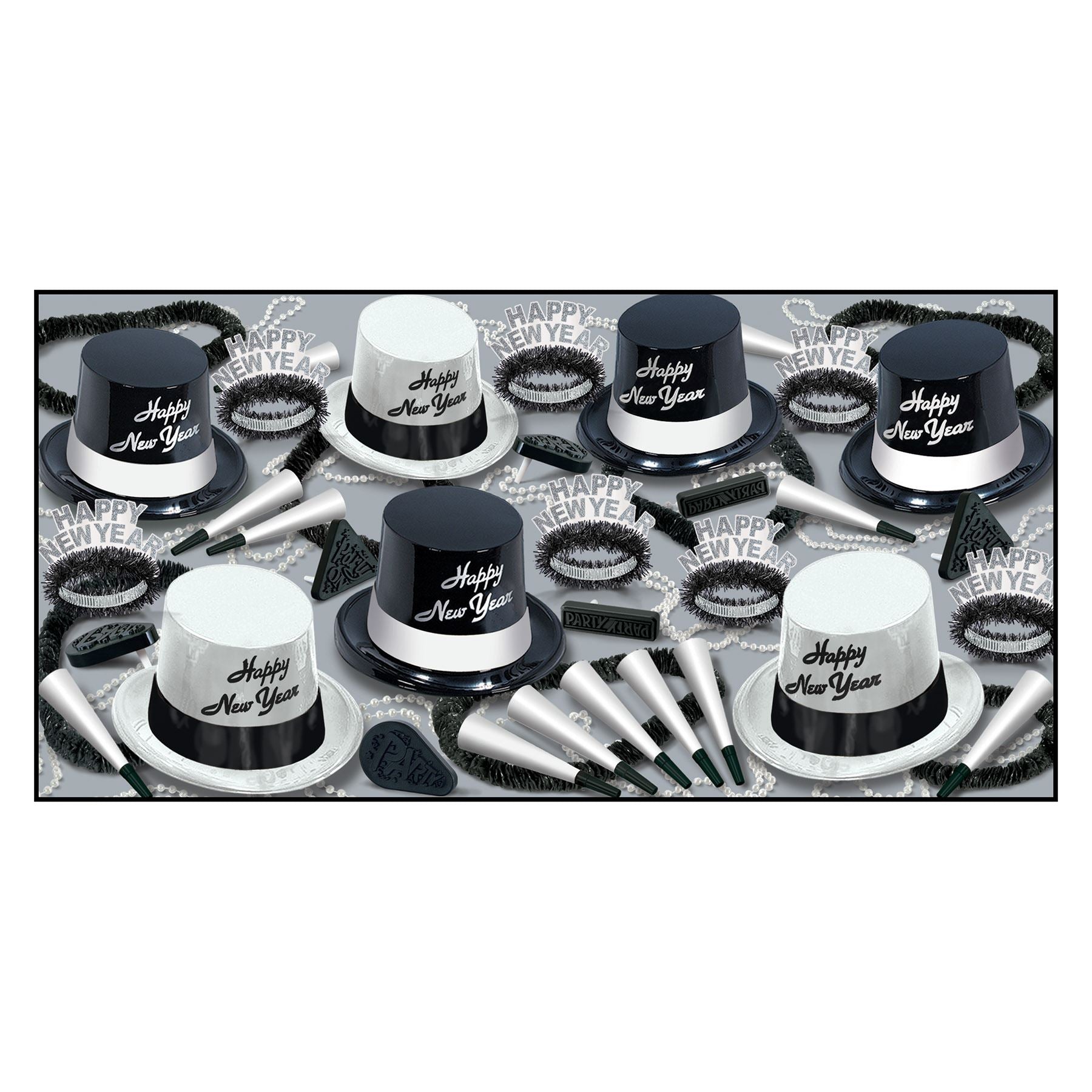 Beistle Black & White Legacy Assortment (for 50 people) - New Years | Party