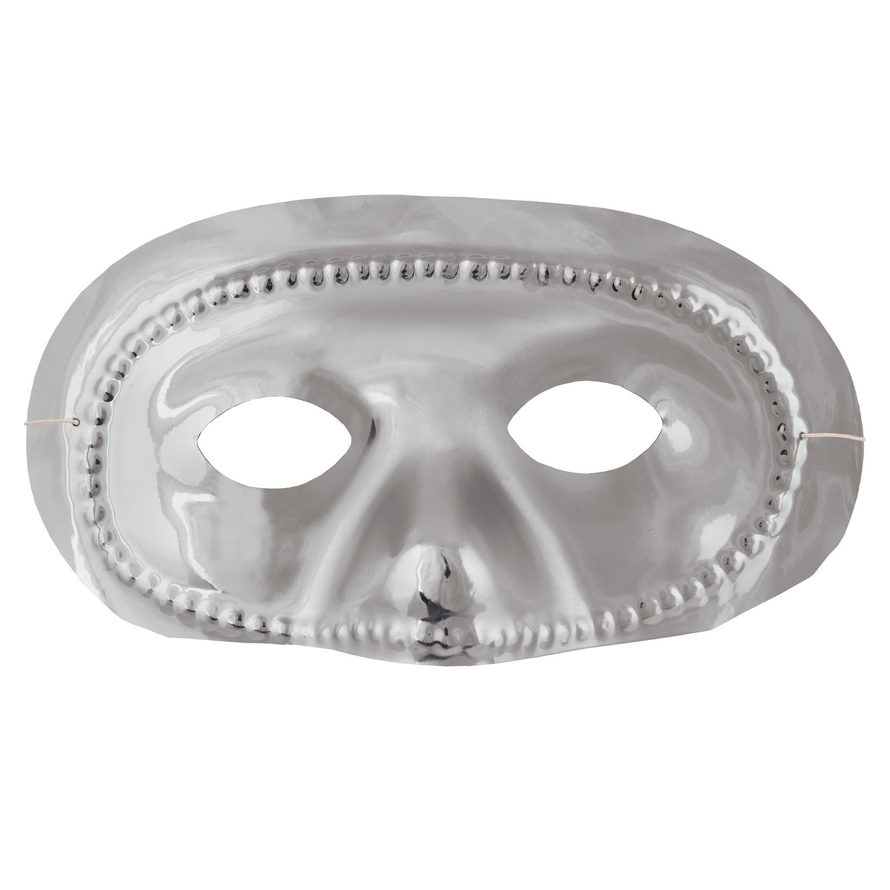 Beistle Silver Metallic Half Mask - General Occasion | Party Supply