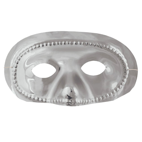 Beistle Silver Metallic Half Mask - General Occasion | Party Supply