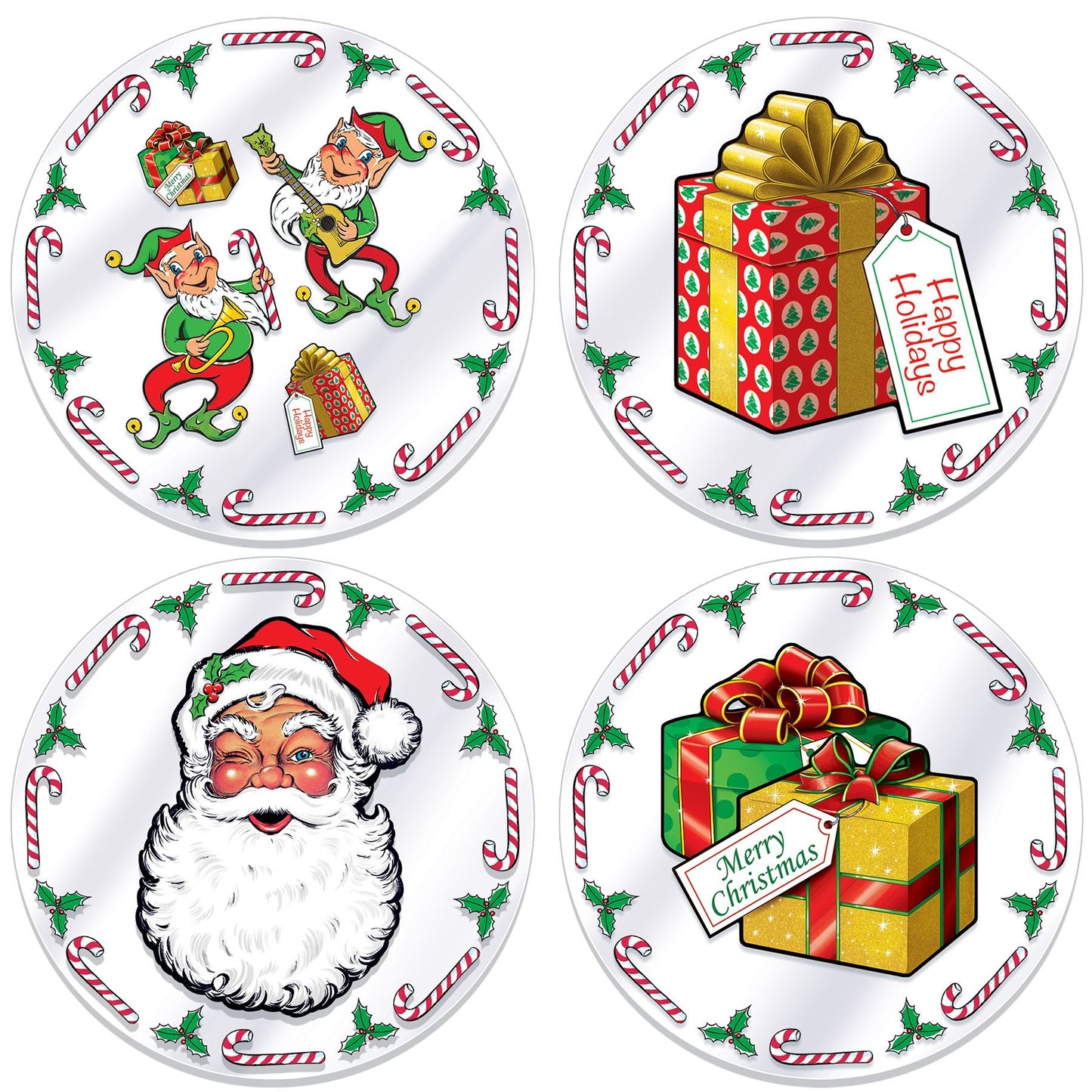 Beistle Plastic Santa's Workshop Placemats - Christmas/Winter | Party Supply