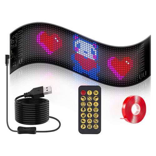 2Pack 20x64 Matrix Devil Eyes Lights For Car Ultra-thin Programmable LED Car