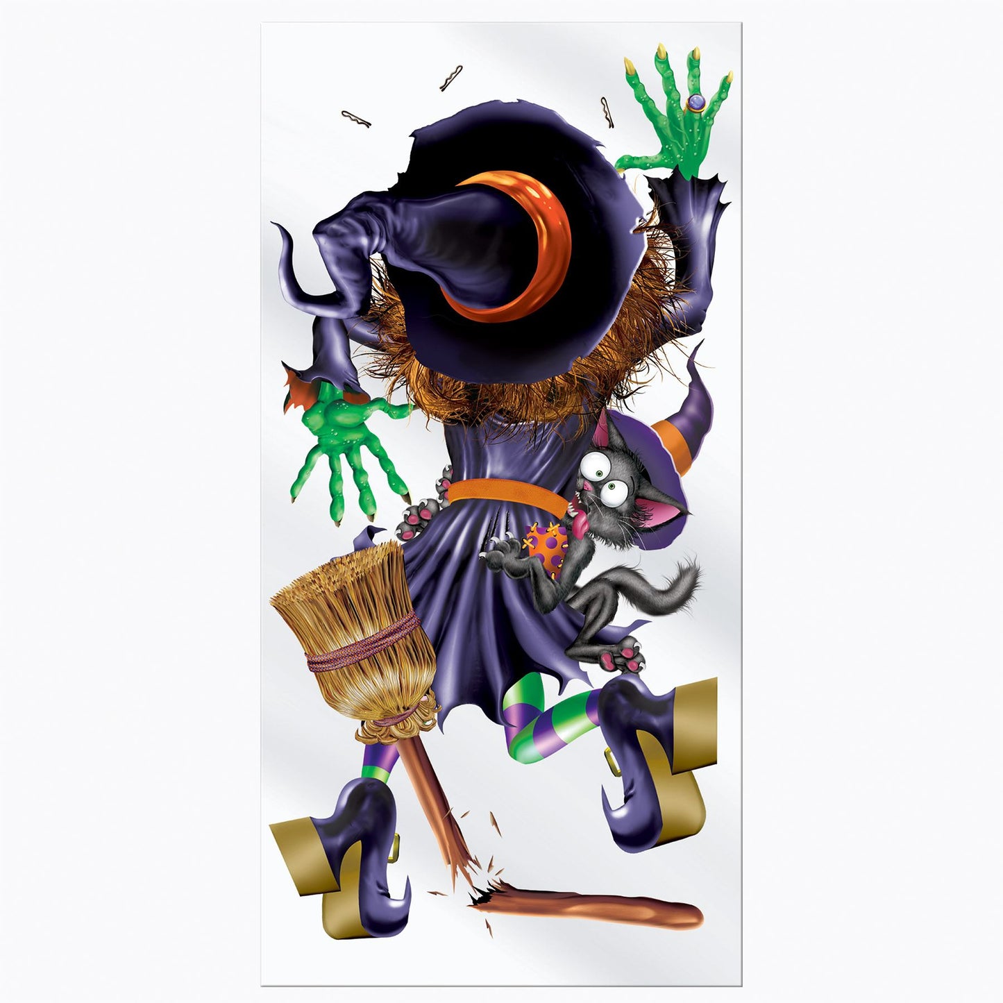 Beistle Crashing Witch Door Cover - Halloween | Party Supply | Decoration