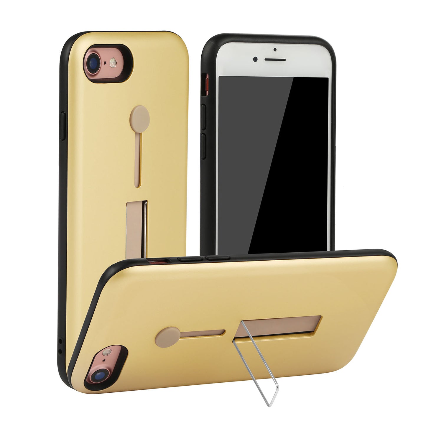Finger Strap Phone Case for iPhone 8 Drop-prot ection Finger Ring Rugged Ph 1340