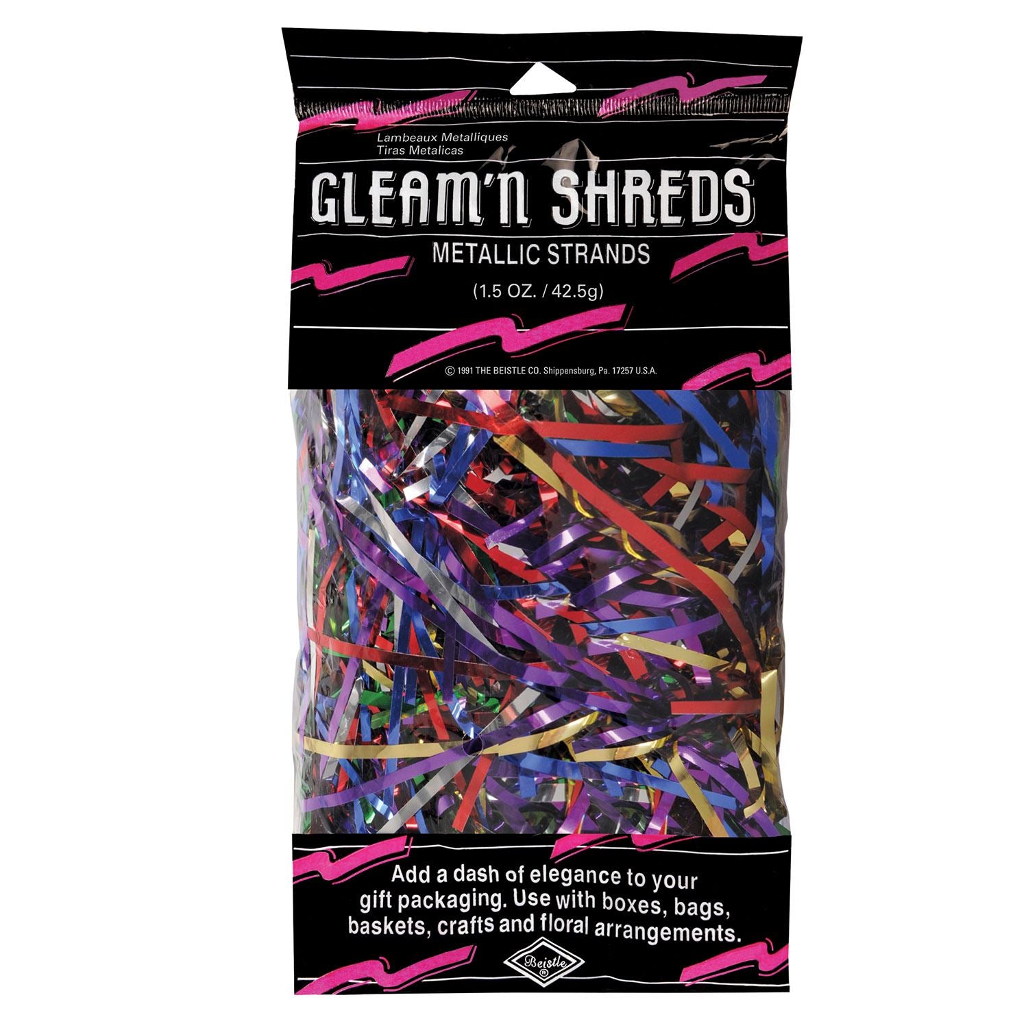 Beistle Multi-Color Gleam N Shreds - Party Supply Decoration