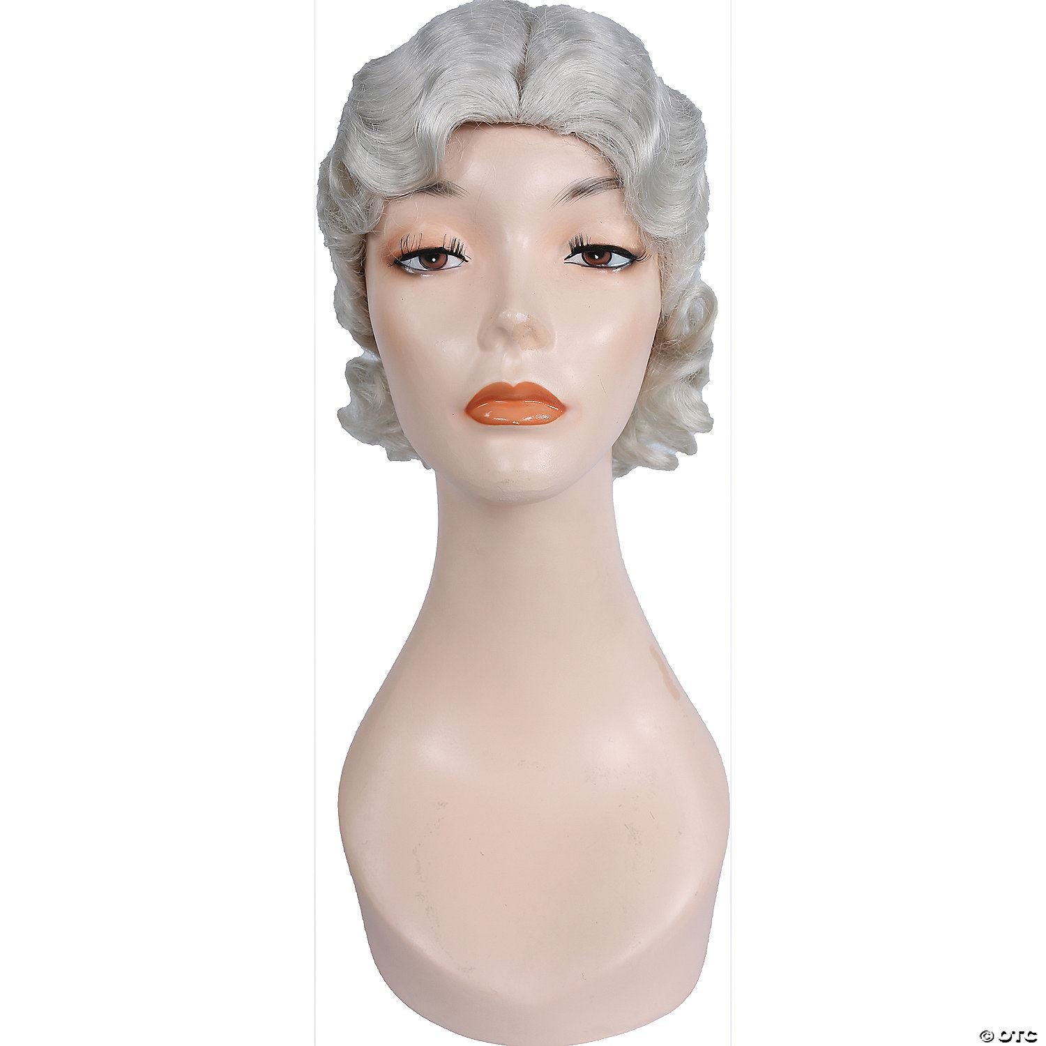 Womens Fingerwave Fluff Wig | Black-White