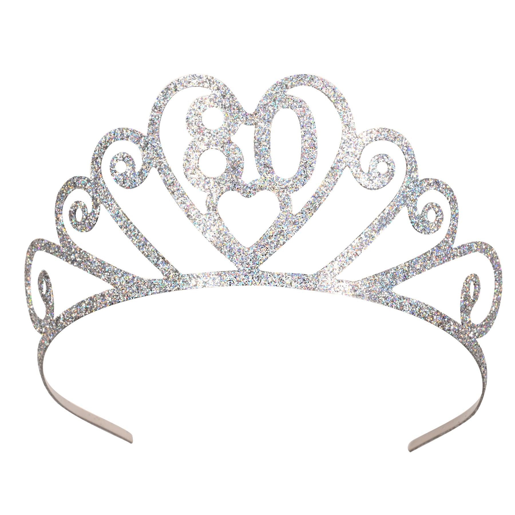 Beistle Glittered Metal 80 Tiara - Birthday-Age Specific | Party Supply