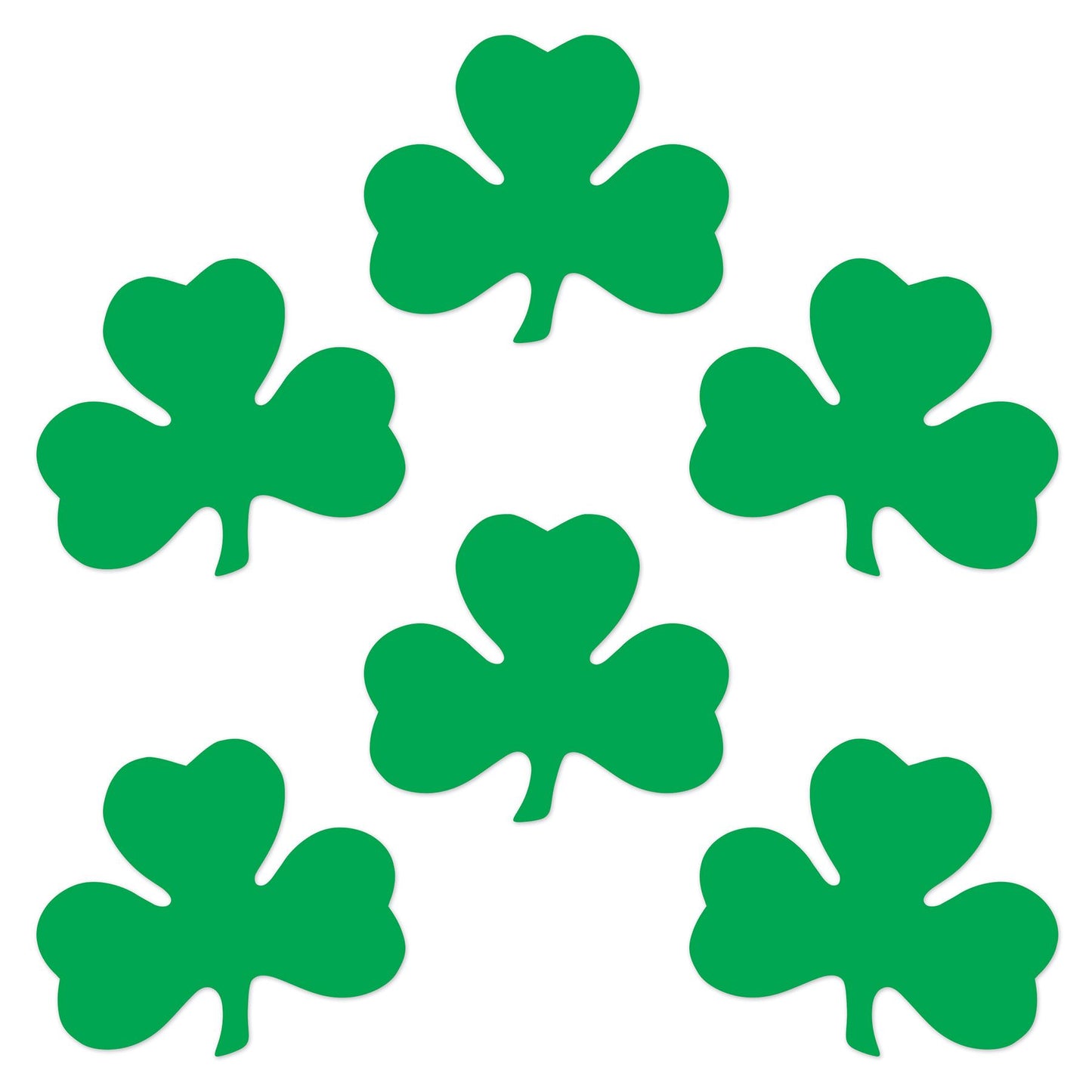 Beistle Pkgd Printed Shamrock Cutouts - St. Patricks | Party Supply