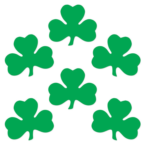 Beistle Pkgd Printed Shamrock Cutouts - St. Patricks | Party Supply