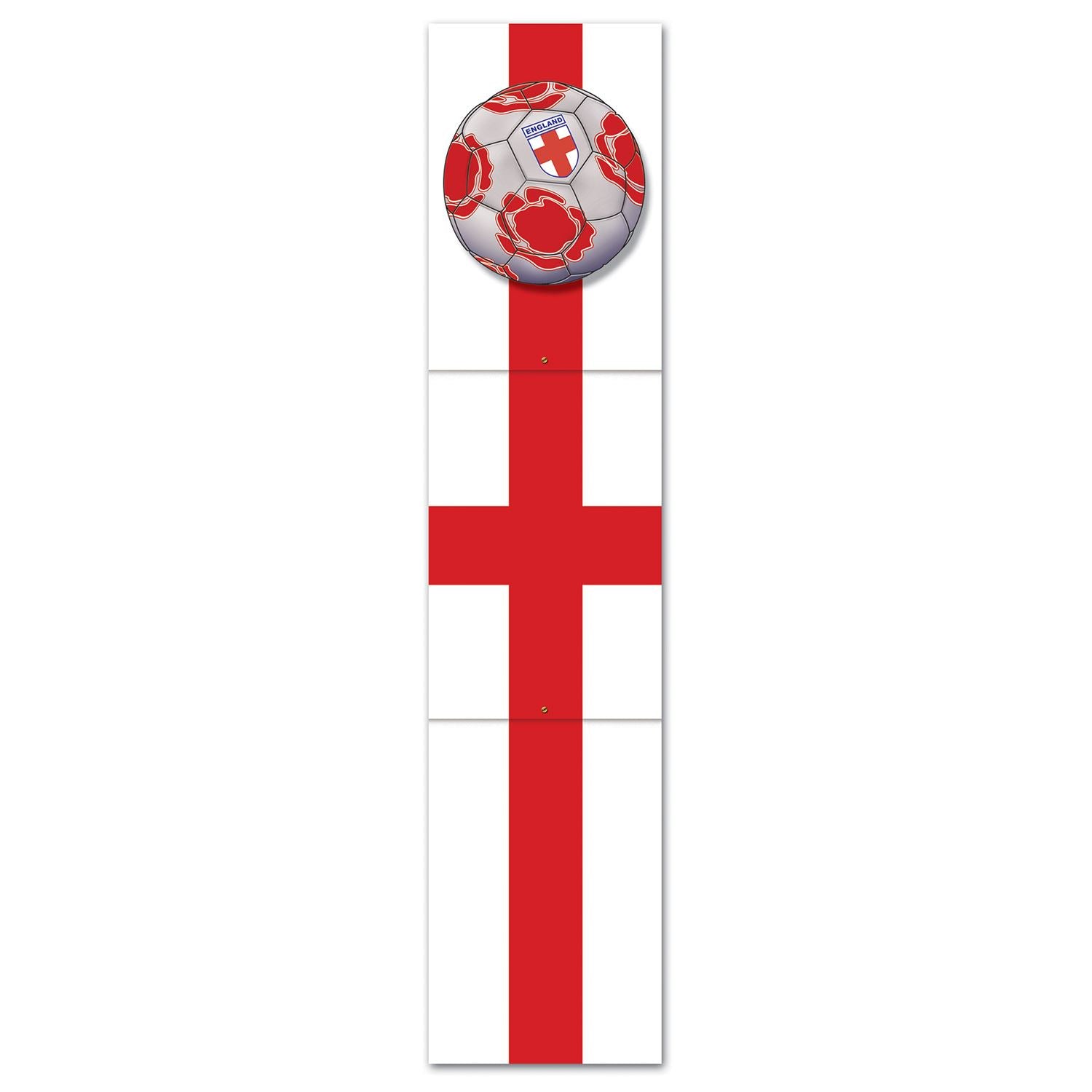 Beistle England Soccer Jointed Pull-Down Cutout | Party Supply | Decoration