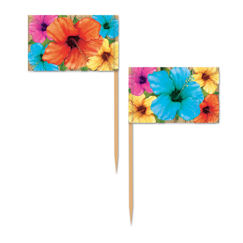 Beistle Hibiscus Picks - Luau | Party Supply | Decoration