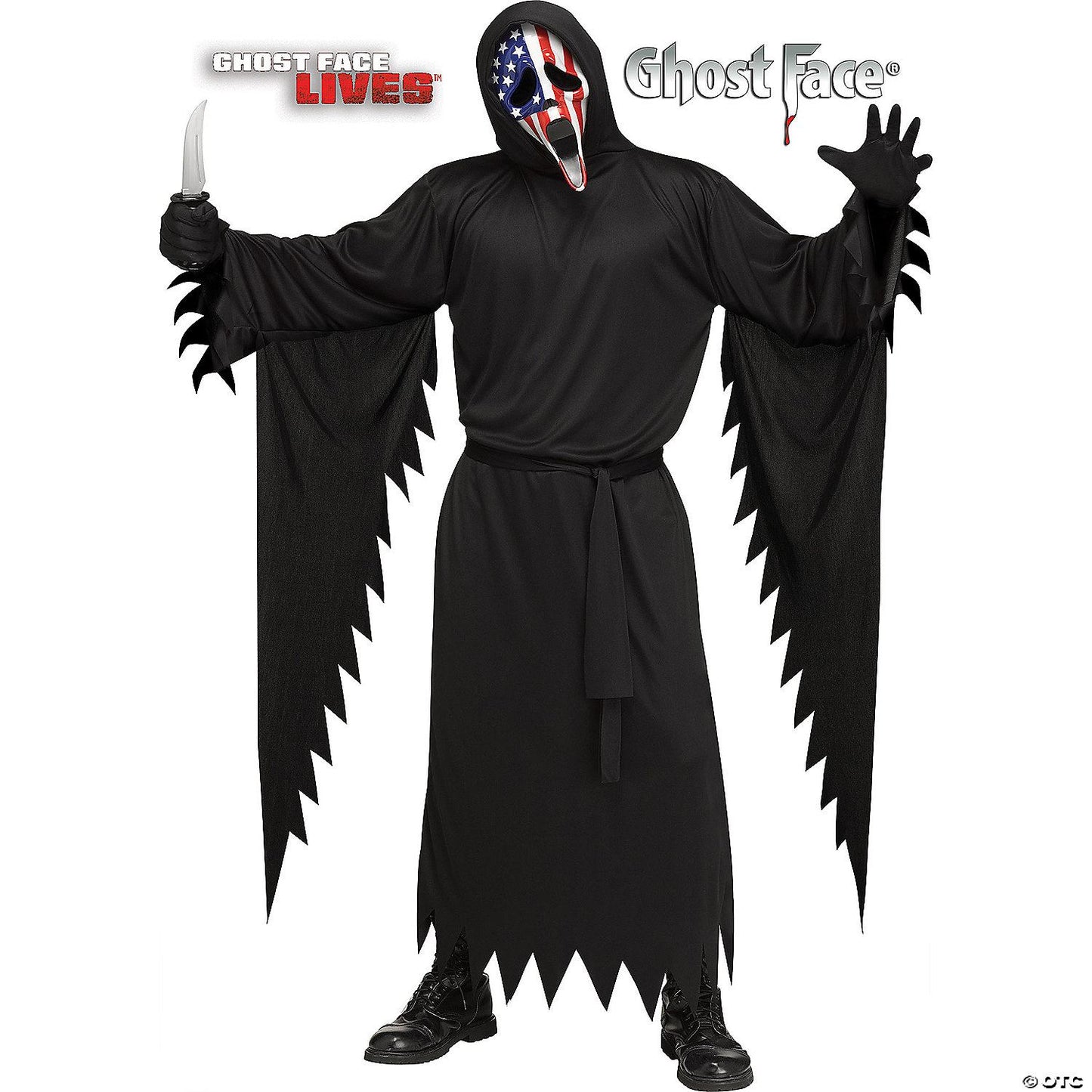 Adults Scream Patriotic Ghostface Costume | Halloween Decoration