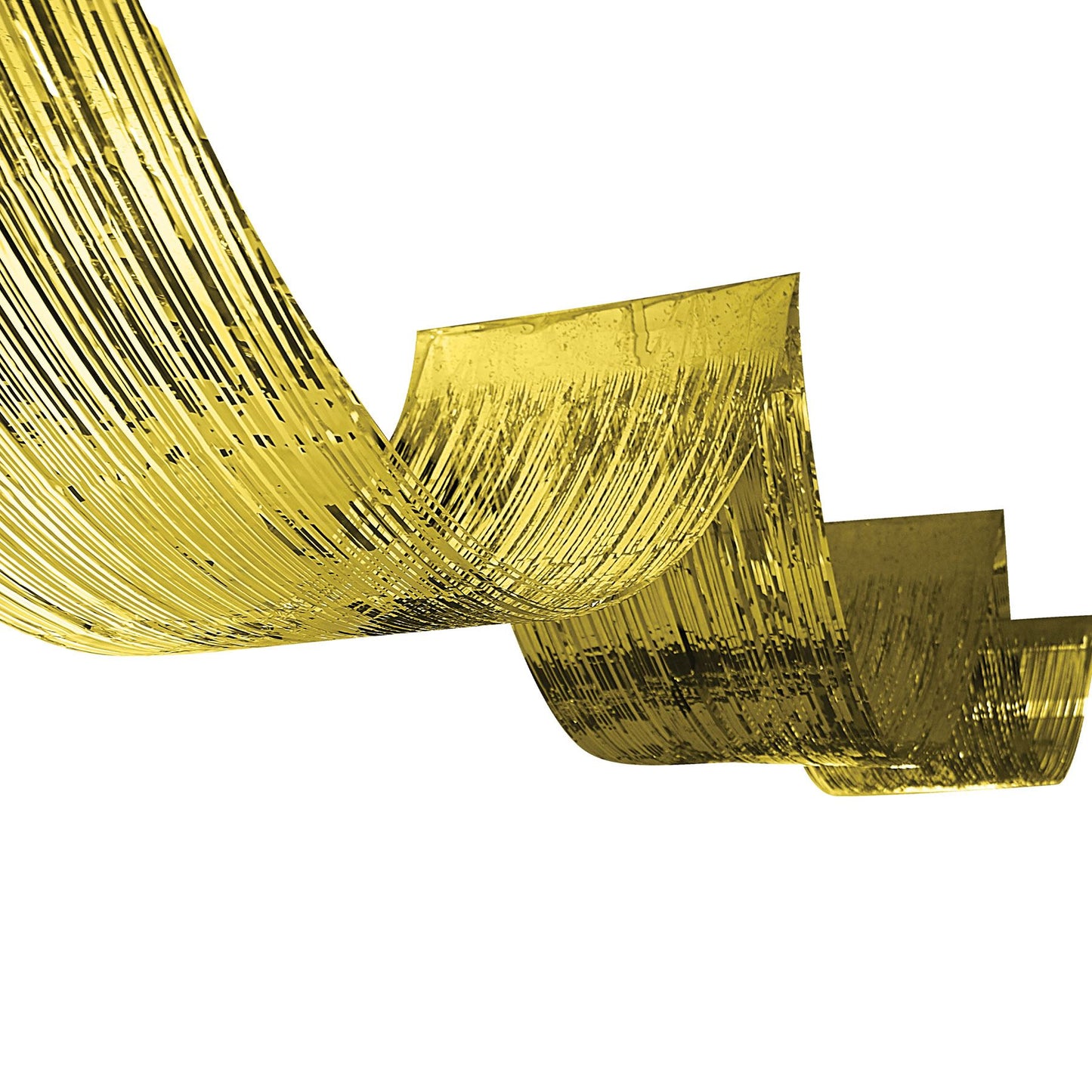 Beistle 1-Ply Metallic Fringe Ceiling Curtain - Gold - General Occasion
