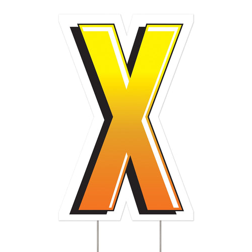 Beistle Plastic "X" Yard Sign - General Occasion | Party Supply | Decoration