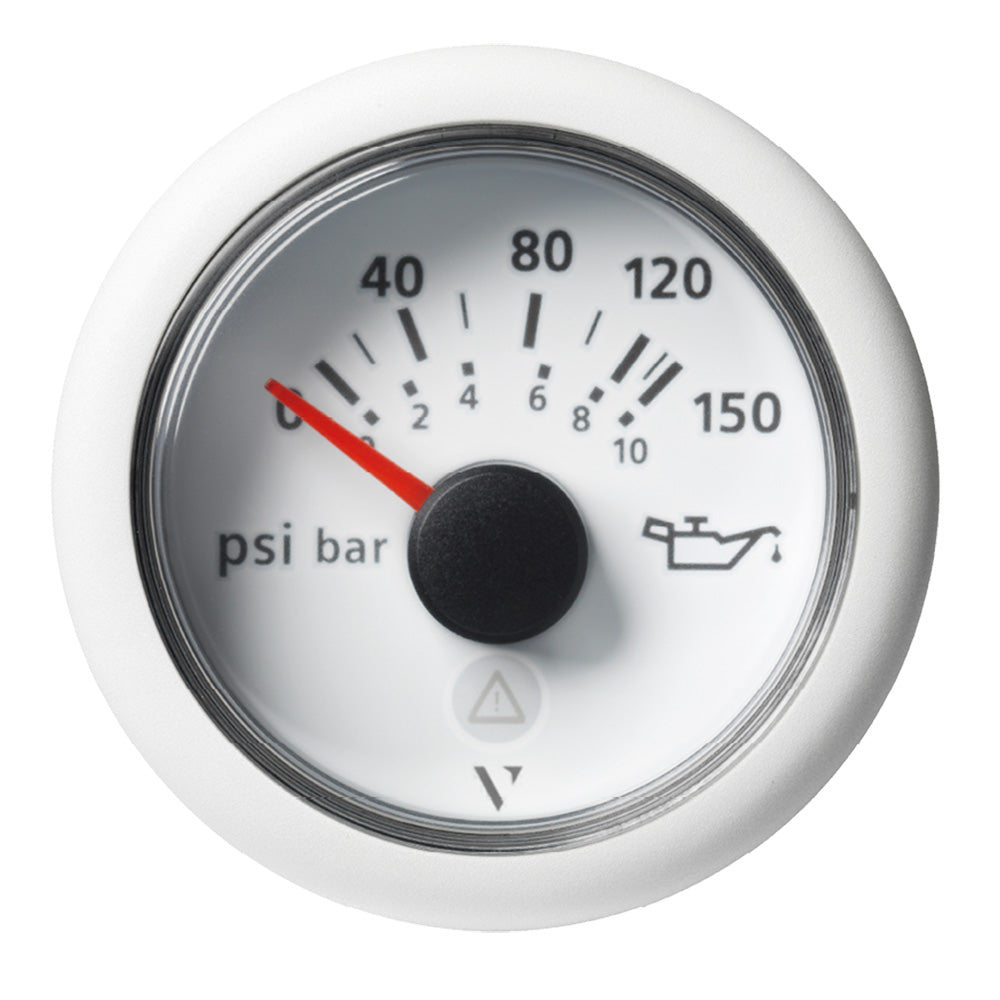 Veratron 52mm (2-1/16") ViewLine Engine Oil Pressure Gauge - 150 PSI - White Dial Bezel [A2C59514202]