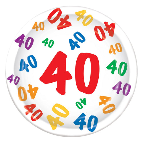 Beistle 40 Plates - Birthday-Age Specific | Party Supply | Decoration
