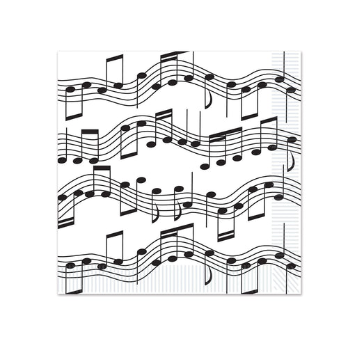 Beistle Musical Notes Beverage Napkins - Music | Party Supply | Decoration