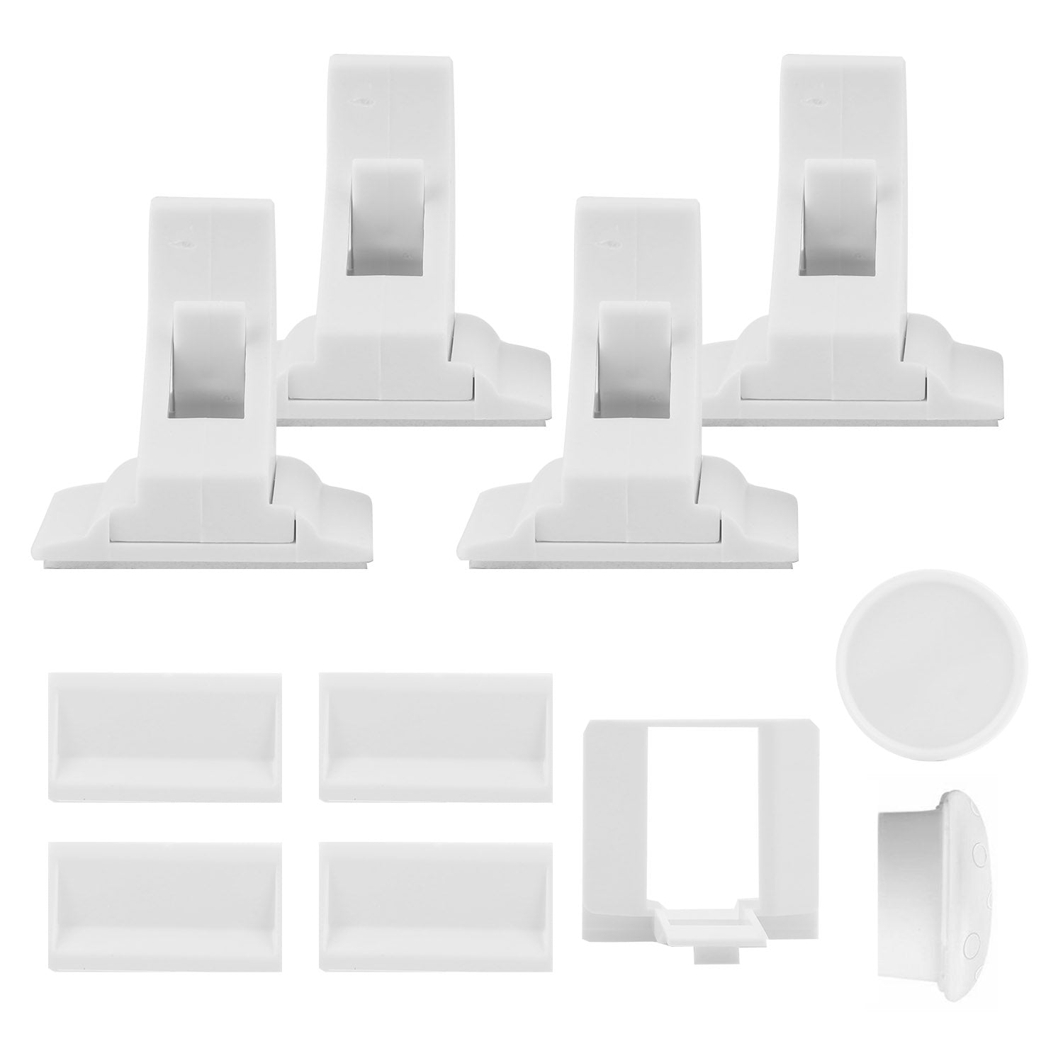 4Pcs Magnetic Cabinet Locks Child Safety Drawer Locks Adhesive Baby Proof