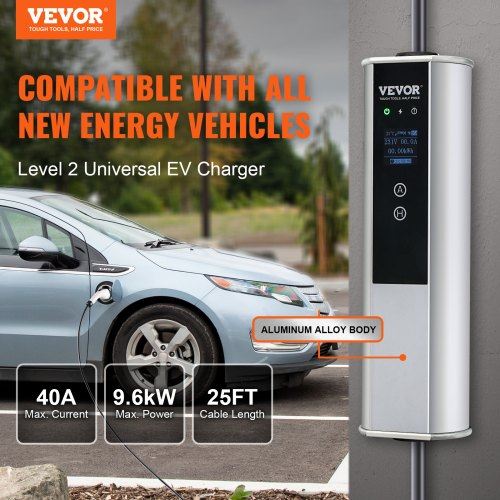 Level 2 Portable EV Charger 40A 240V Electric Vehicle Charger
