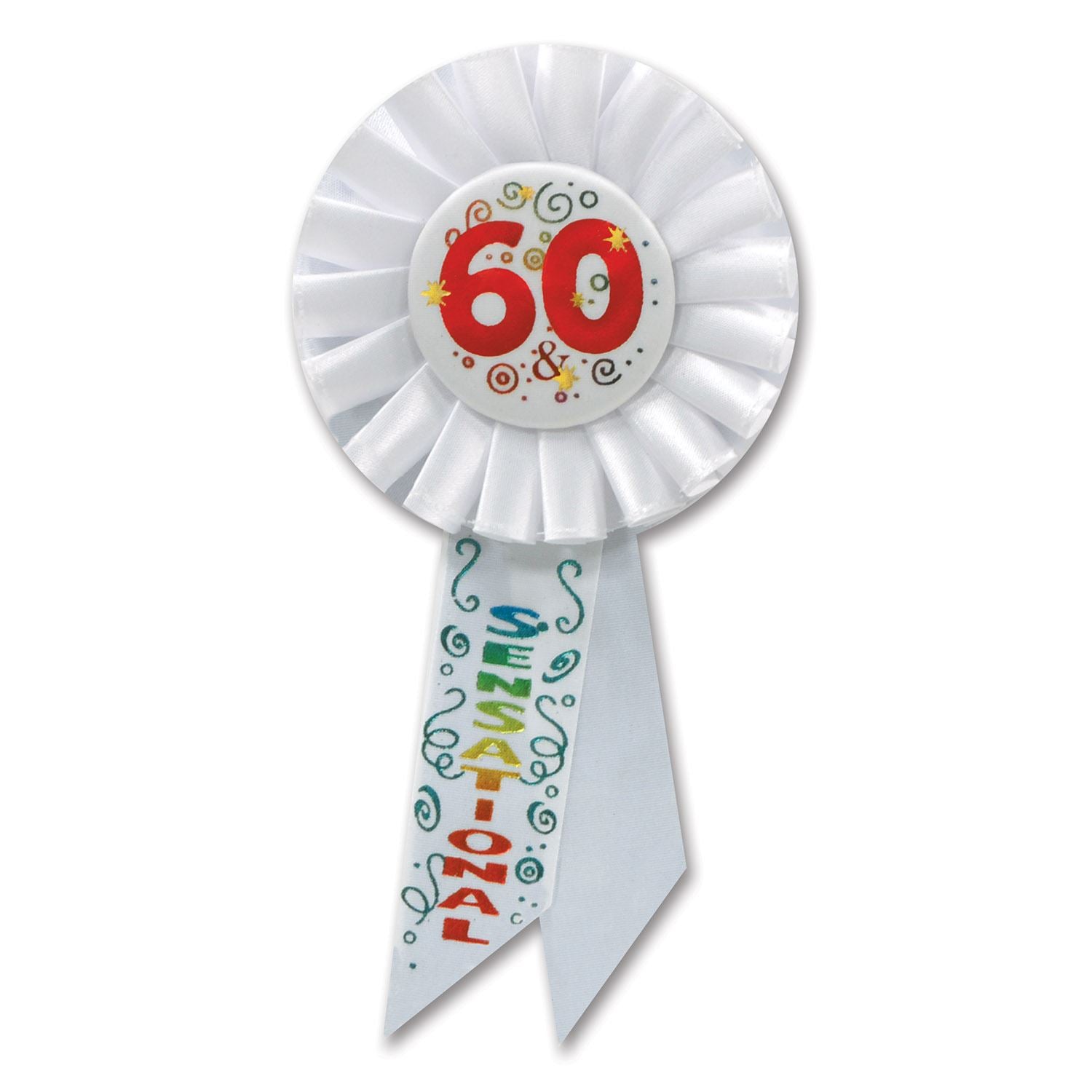 Beistle 60 and Sensational Rosette Ribbon - Party Supply Decoration for Birthday