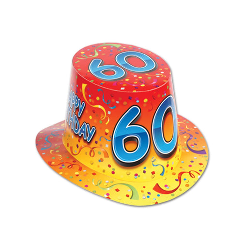 Beistle Happy "60" Birthday Hi-Hat - Birthday-Age Specific | Party Supply