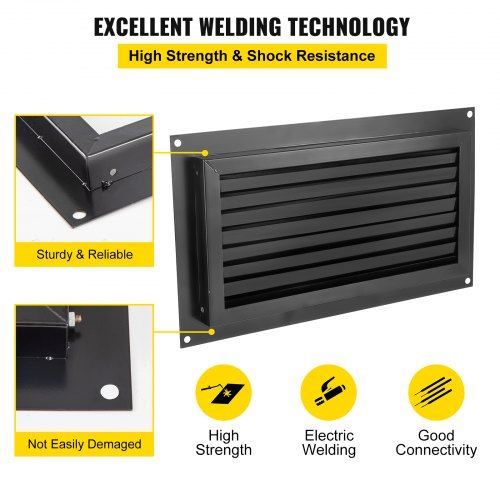 Flood Vent 8" Height x 16" Width Foundation Flood Vent to Reduce Foundation