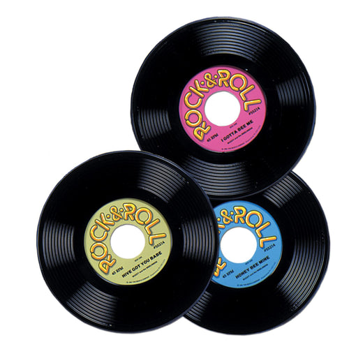Beistle Plastic Records - 50's/Rock & Roll | Party Supply | Decoration