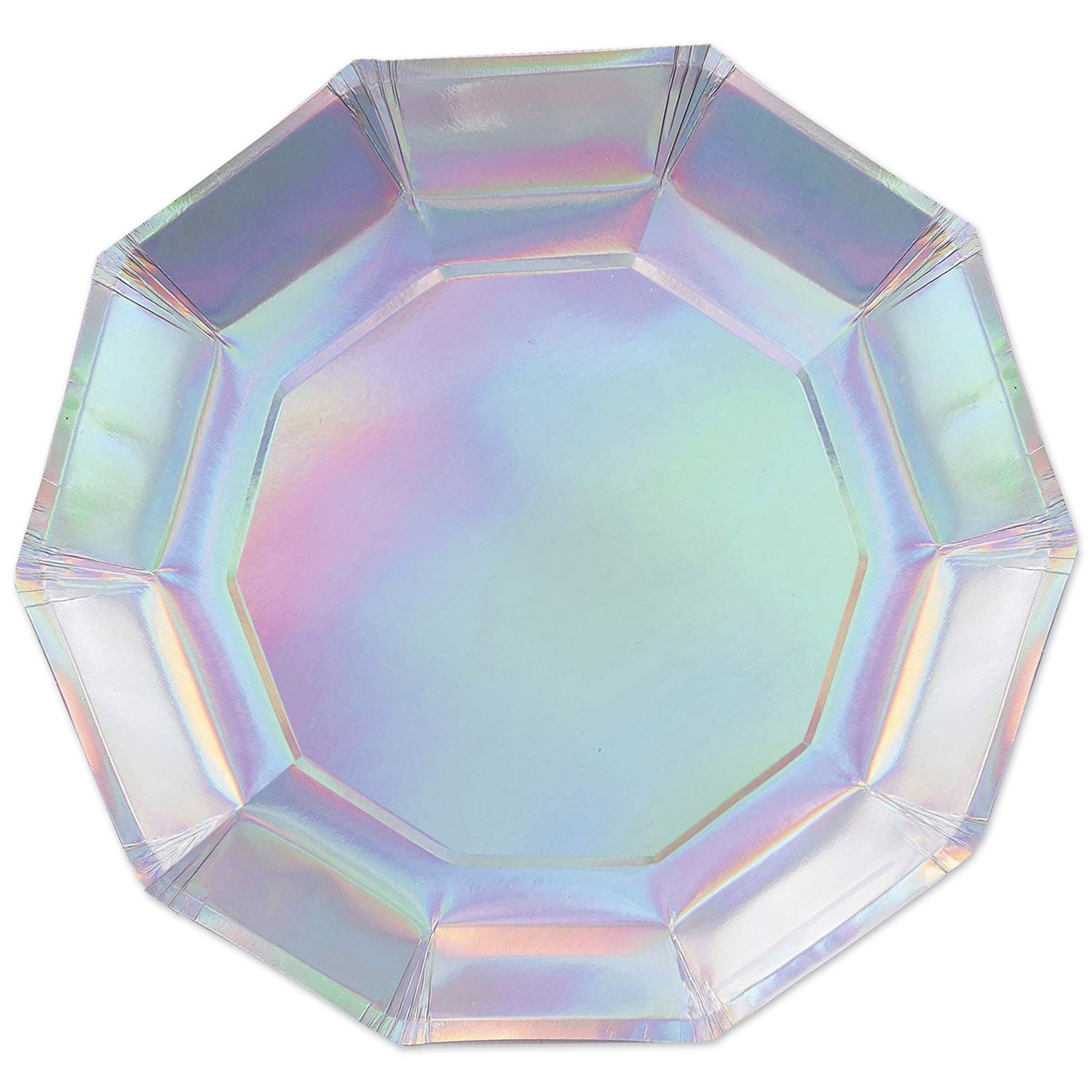 Beistle Iridescent Decagon Plates - 9inch - General Occasion | Party Supply