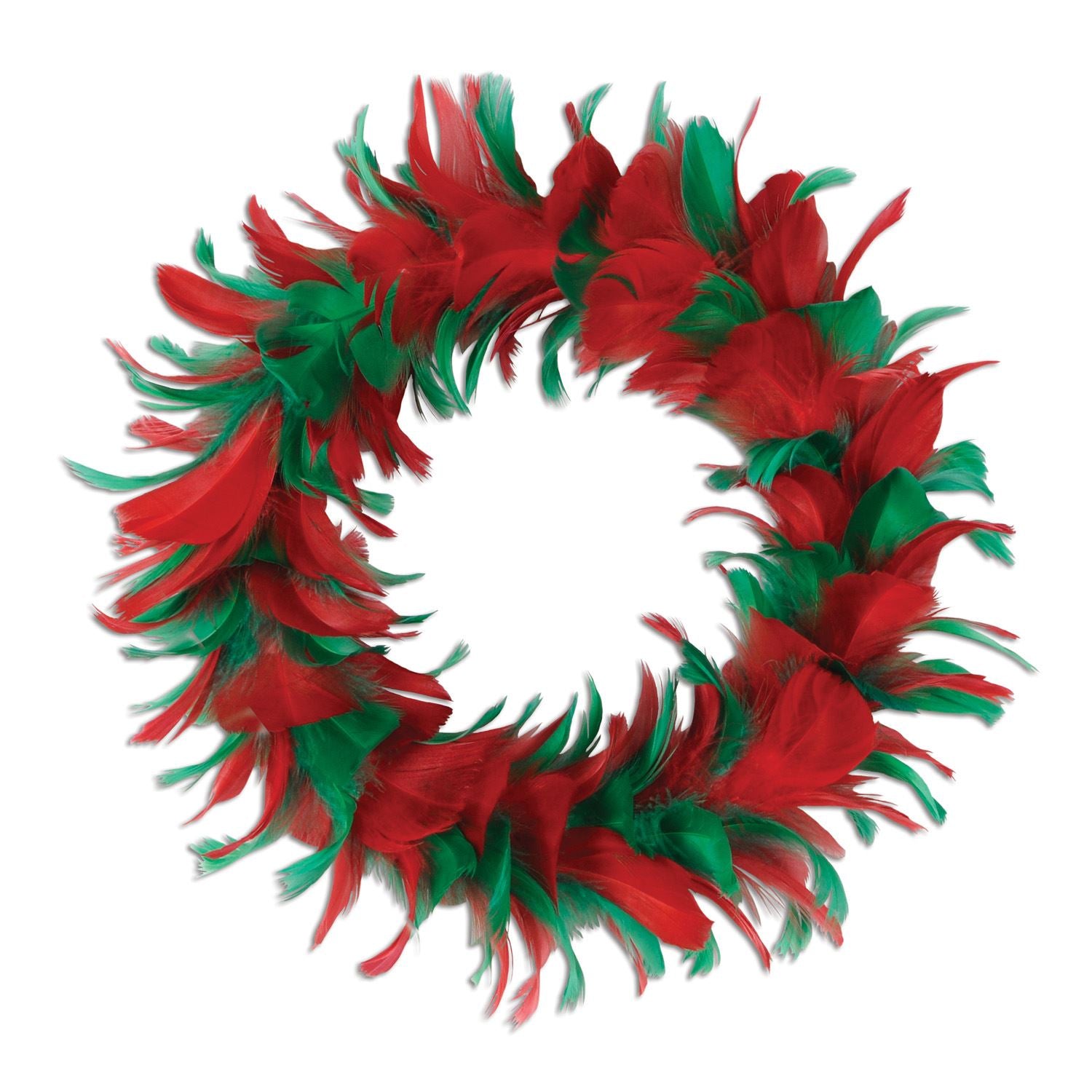 Beistle Feather Wreath 8 inch RG - Christmas/Winter | Party Supply