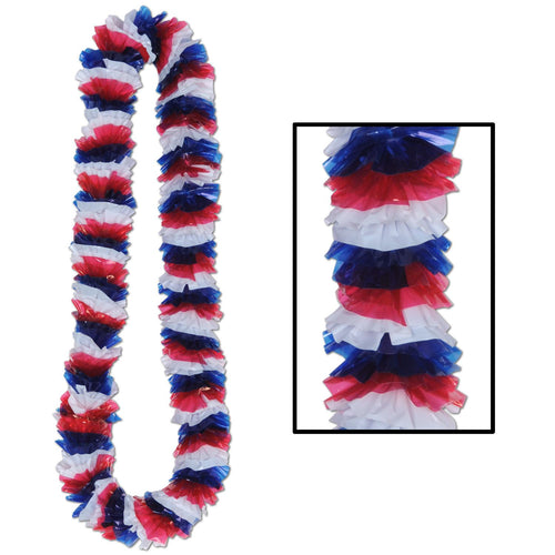 Soft-Twist Patriotic Poly Leis Bulk Pack of 100