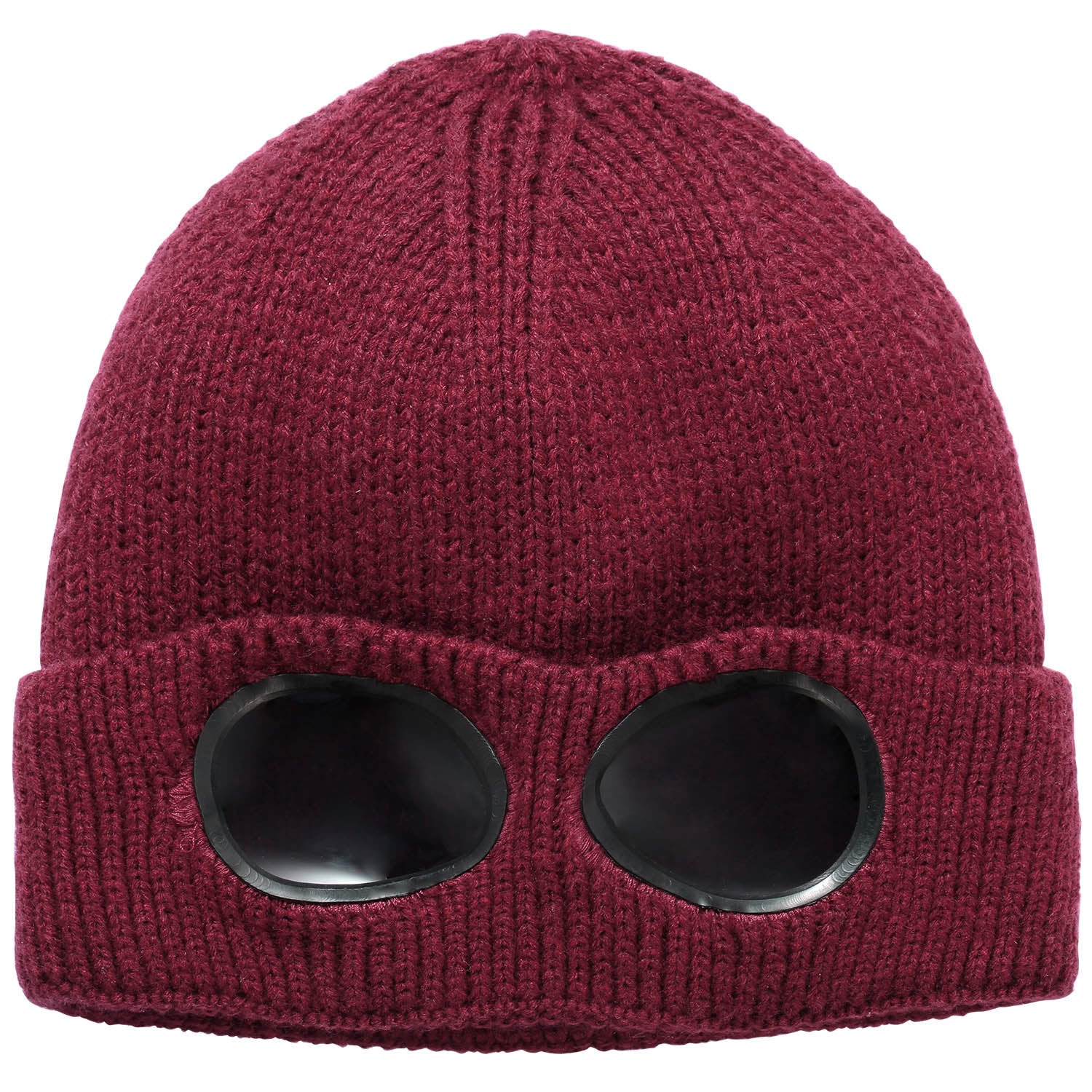 Unisex Knit Beanie Hat with Goggle Chunky Winter Warm Hat Skull Cap 4 Color 2774