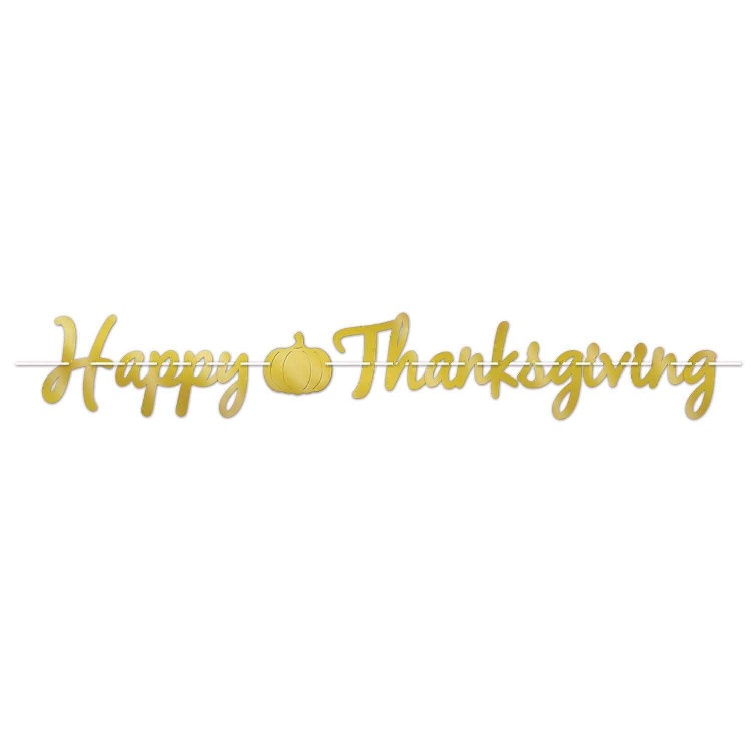 Beistle Foil Happy Thanksgiving Streamer - Thanksgiving/Fall | Party Supply