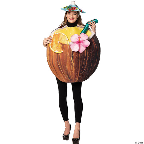Unisex | Adults Coconut Cocktail Drink Costume