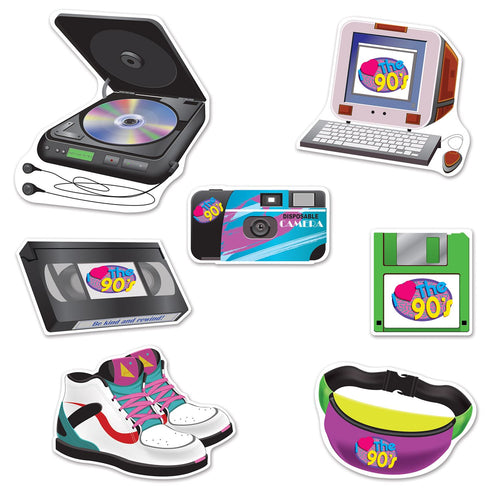 Beistle 90's Cutouts | Party Supply | Decoration