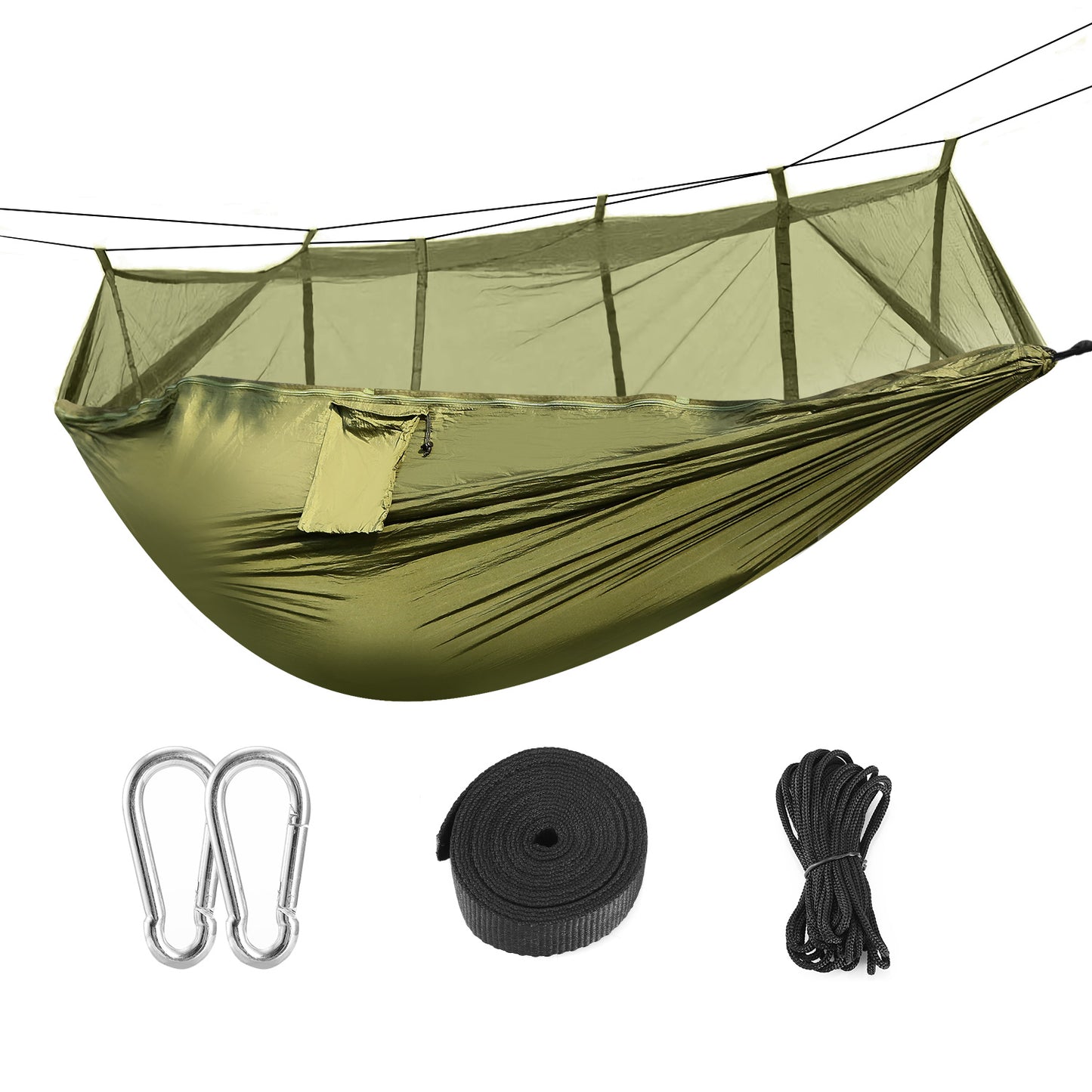 600lbs Load 2 Persons Hammock w/Mosquito Net Outdoor Hiking Camping Hommock 3409