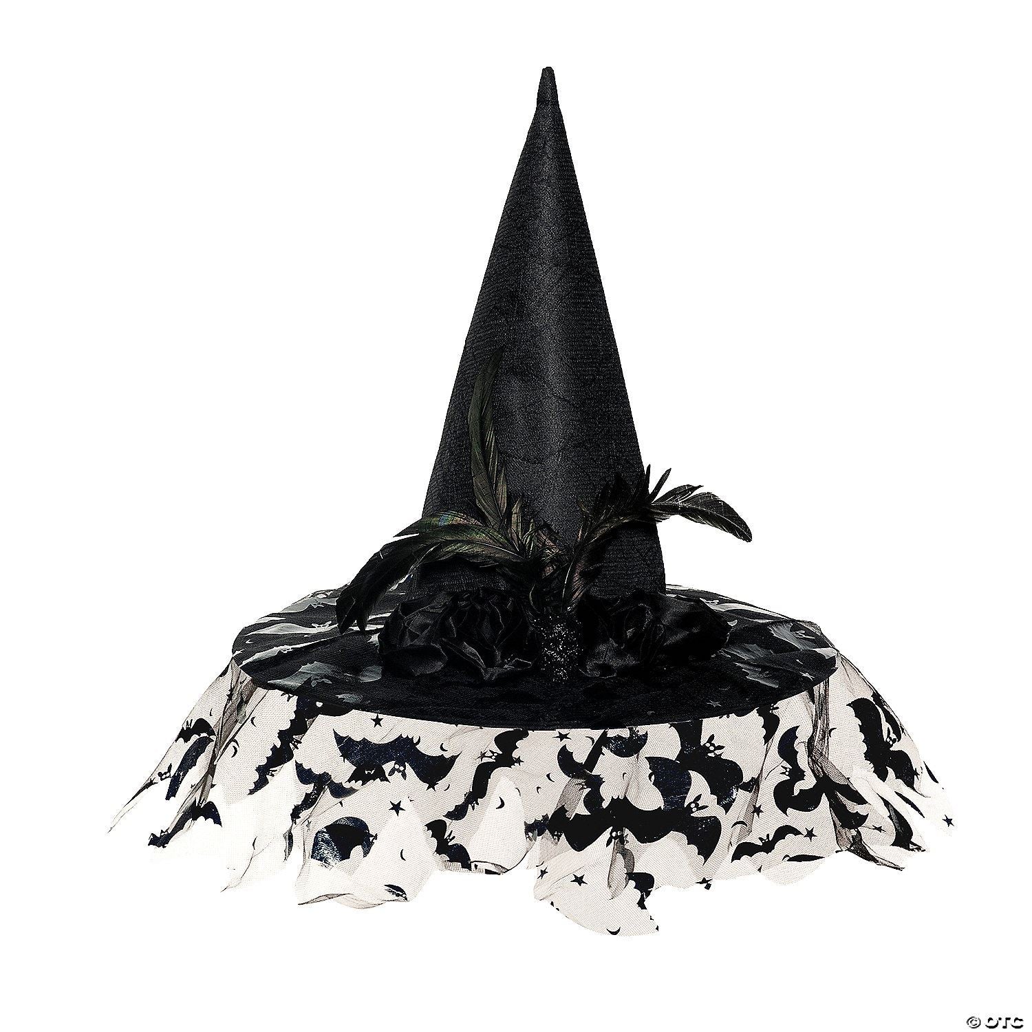 Witch Hat Deluxe Veil Blk