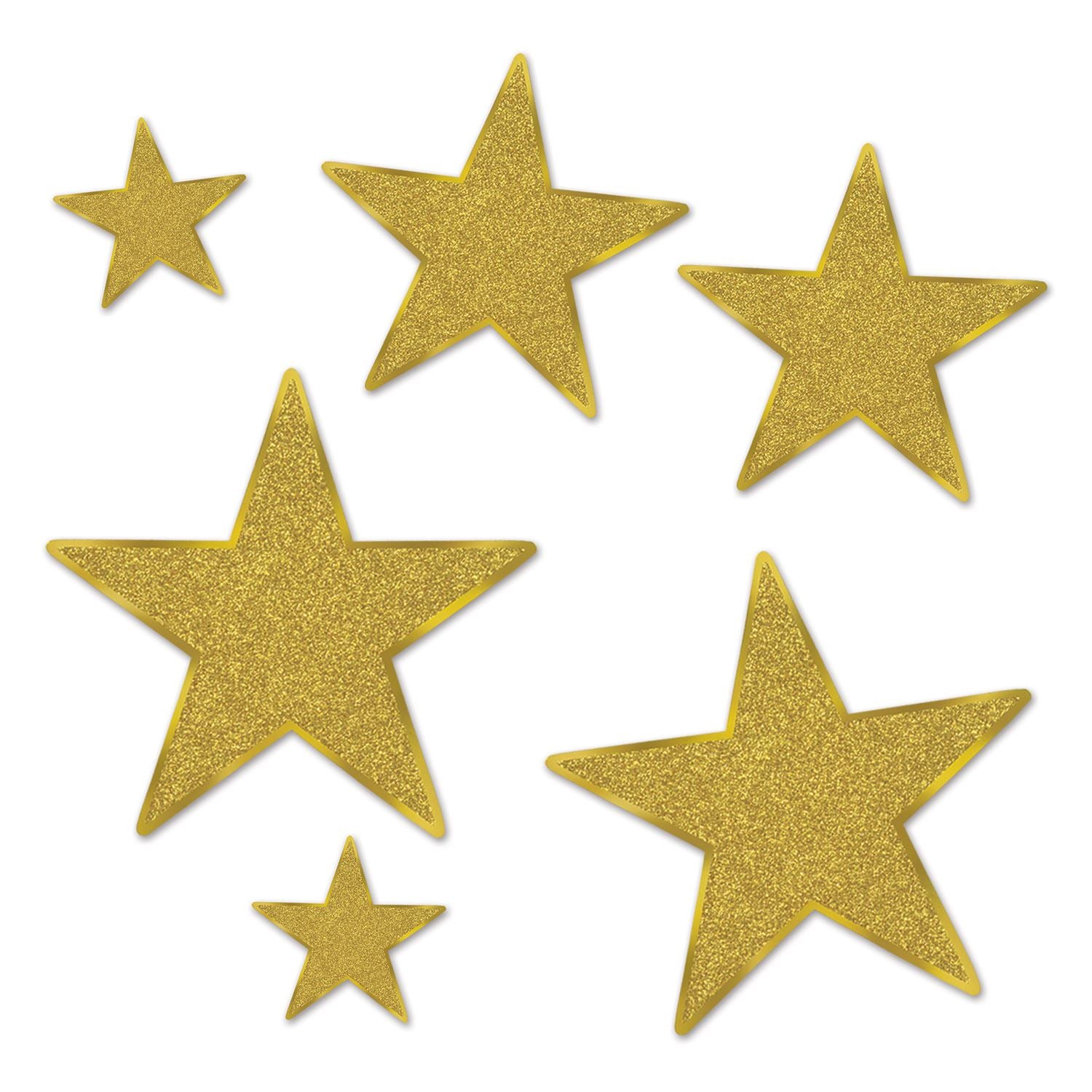 Beistle Glittered Foil Star Cutouts - Awards Night | Party Supply | Decoration