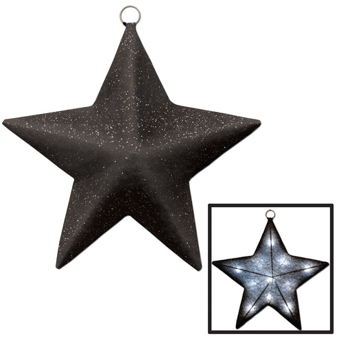 Beistle Black and Silver Light-Up Star - Awards Night | Party Supply