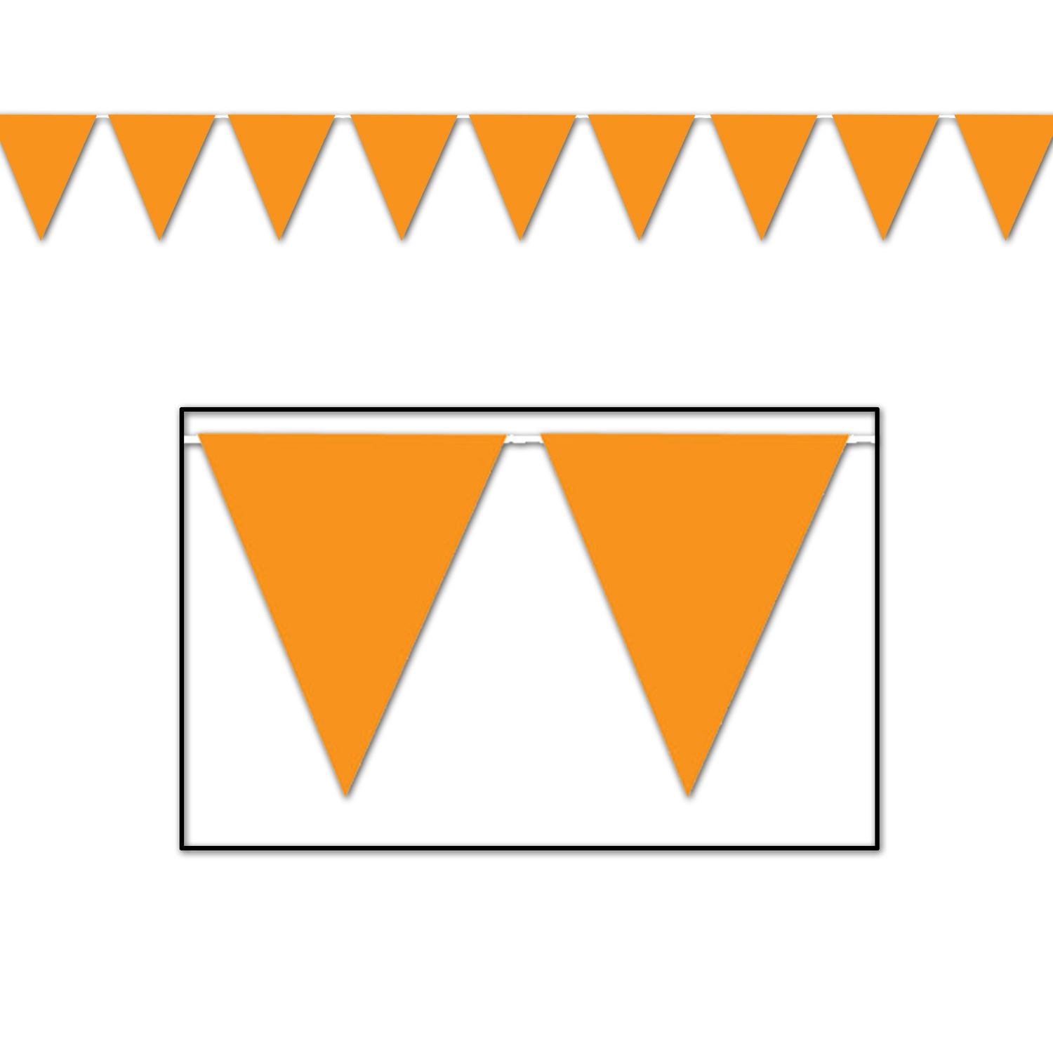 Beistle Orange Indoor/Outdoor Pennant Banner, 12 ft - General Occasion | Party
