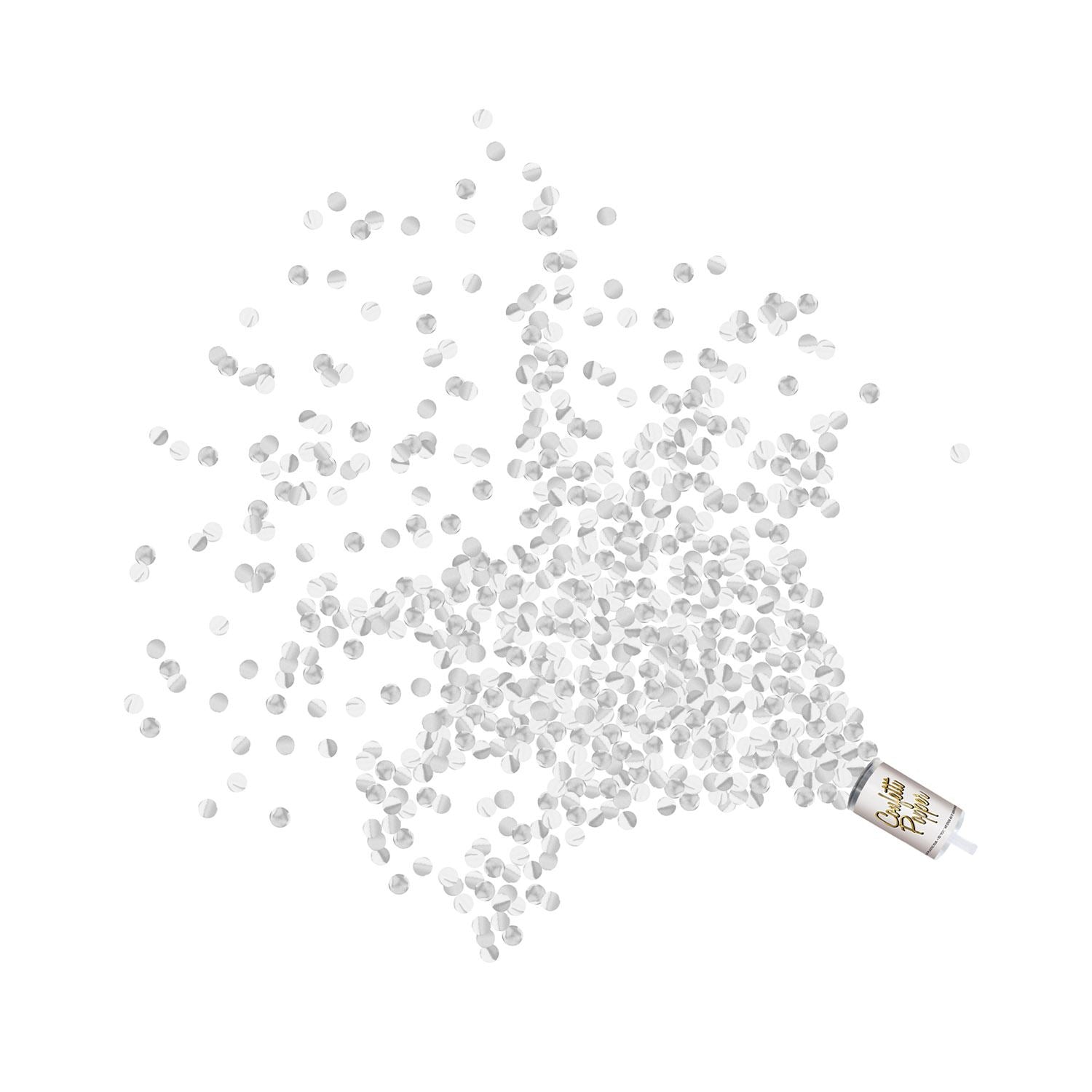Beistle Push Up Confetti Poppers -Silver - General Occasion | Party Supply