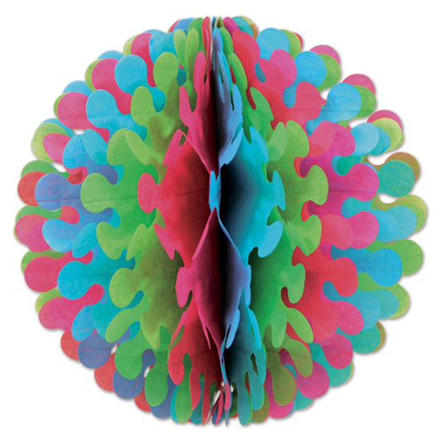 Beistle Cerise, Light Green, and Turquoise Tissue Flutter Ball - General Occas