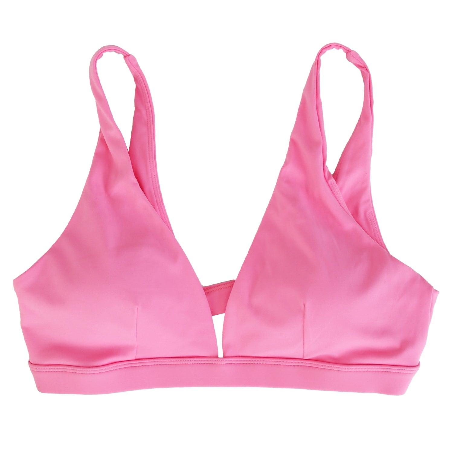 Women Deep V-Neck Sports Bras U-Shaped Back Sport Bras Padded Strappy Crop Open