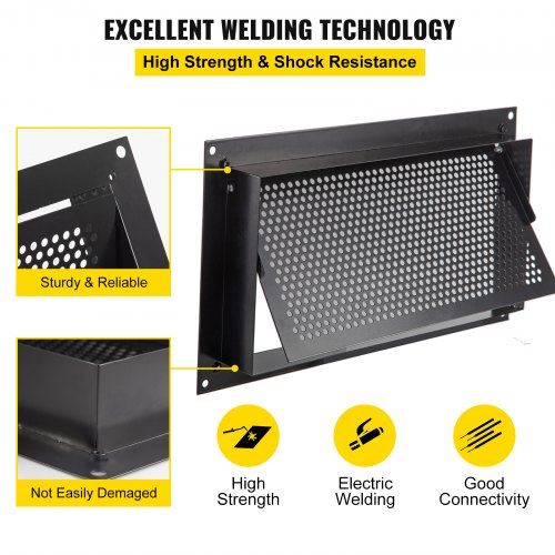 Flood Vent 8" Height x 16" Width x 2" Depth Foundation Flood Vent to Reduce