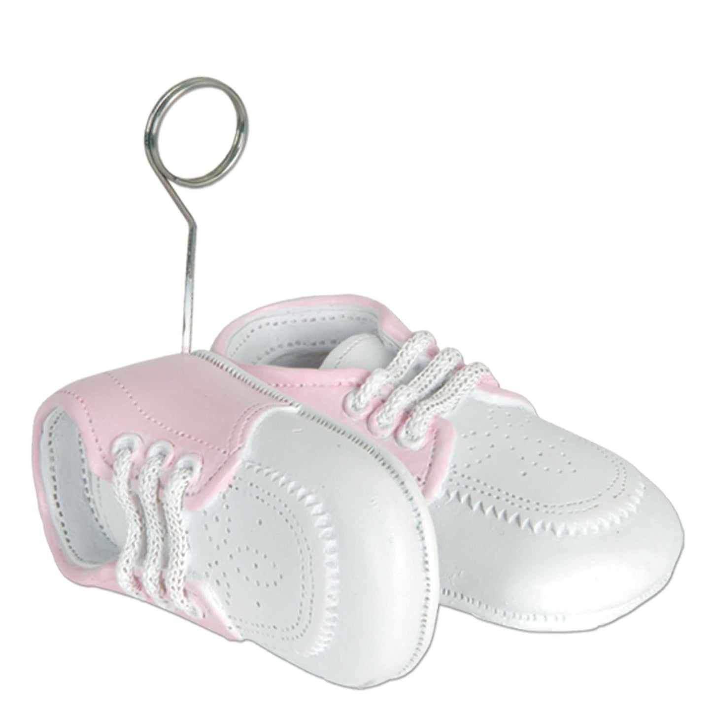 Beistle Pink Baby Shoes Photo/Balloon Holder - Baby Shower | Party Supply