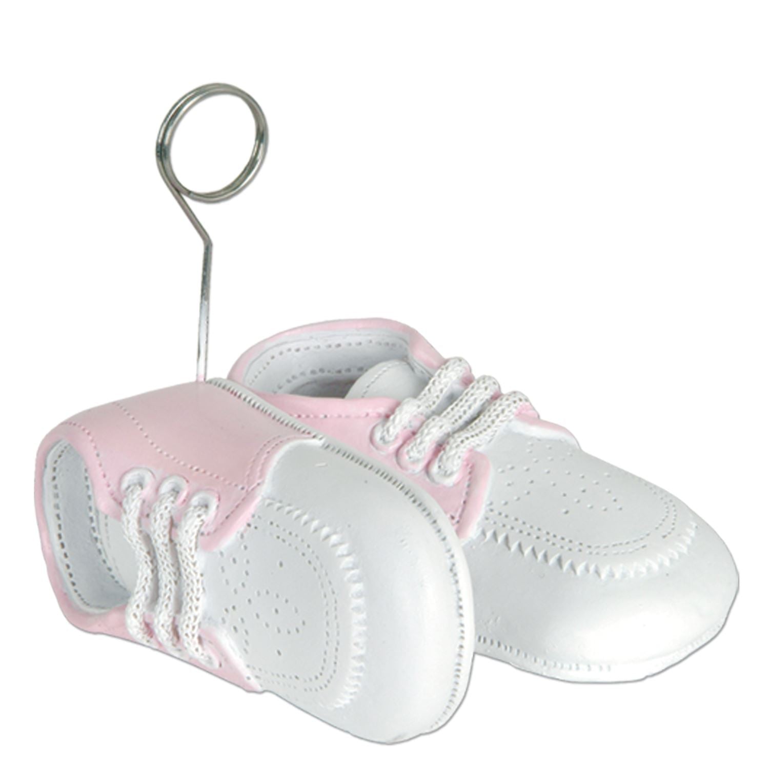 Beistle Pink Baby Shoes Photo/Balloon Holder - Baby Shower | Party Supply