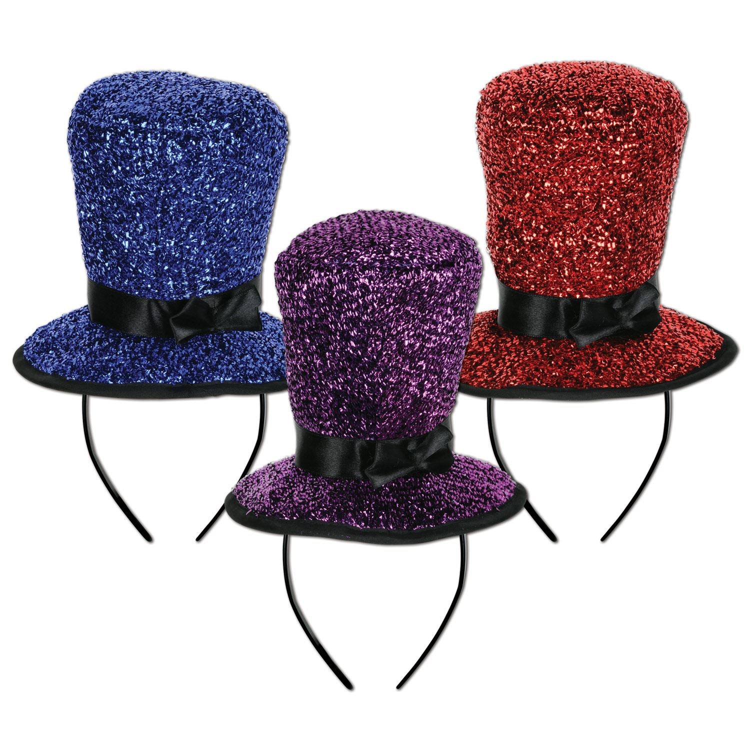 Beistle Sparkling Top Hat Headbands - New Years | Party Supply | Decoration