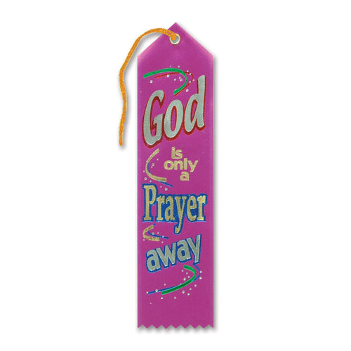Beistle God Is Only A Prayer Away Ribbon - Religious | Party Supply