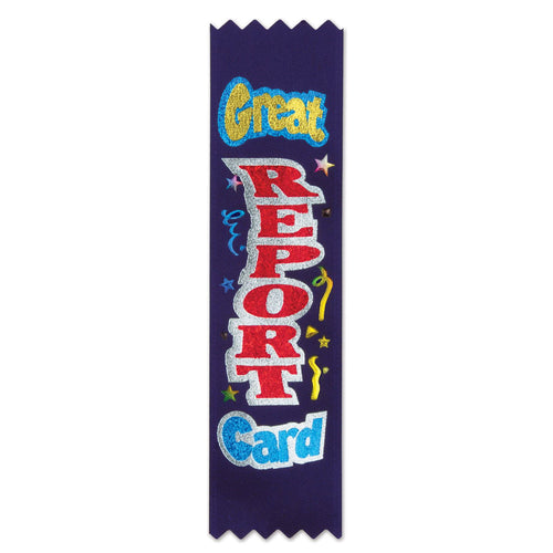 Beistle Great Report Card Ribbons - Educational | Party Supply | Decoration