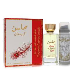 Lattafa Mahasin Crystal | 3.4 oz EDP Spray with 1.7 oz Deodorant Spray | Women