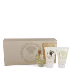 Versace Eros Gift Set | .17 oz Mini EDP + .8 oz Shower Gel + .8 oz Body Lotion | Women